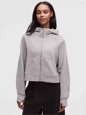 LULULEMON Scuba Oversized Full-Zip Hoodie in Heathered Core Medium Grey (XS/S)